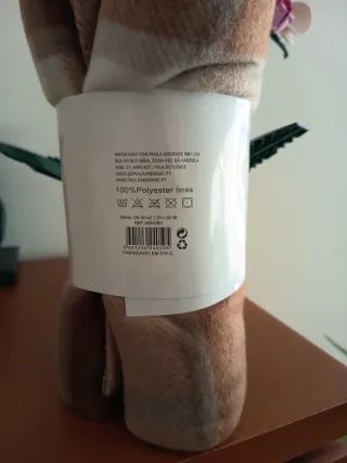 Manta SK Home Bege e Castanho