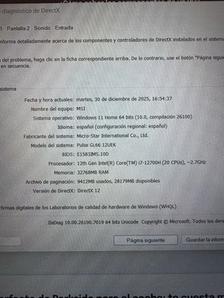 Portátil Gaming MSI 32GB RAM RTX 3060