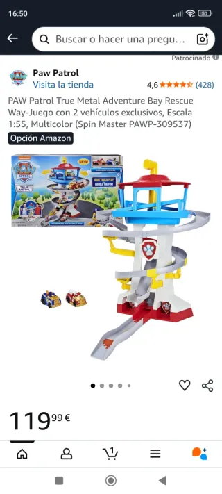 Torre de Control Patrulla Canina + 4 vehículos.