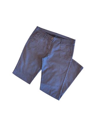 Pantaloni eleganti blu fantasia fiorellini