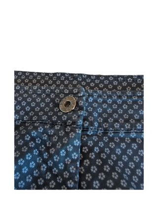 Pantaloni eleganti blu fantasia fiorellini