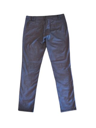 Pantaloni eleganti blu fantasia fiorellini