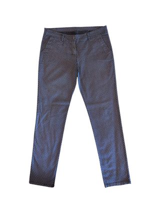 Pantaloni eleganti blu fantasia fiorellini