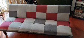 Divano letto patchwork tessuto