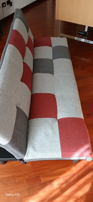 Divano letto patchwork tessuto