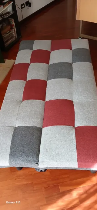 Divano letto patchwork tessuto
