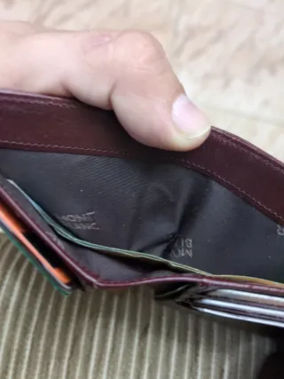 Cartera Montblanc Burdeos Piel