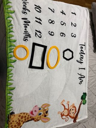 Coperta foto mesi neonato con animali