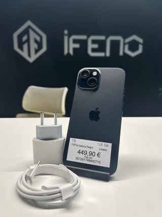 iPhone 15 Negro 128GB – Garantía 2 Años