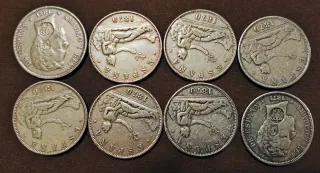 Lote C. 10 Réplicas 5 Pesetas *no plata