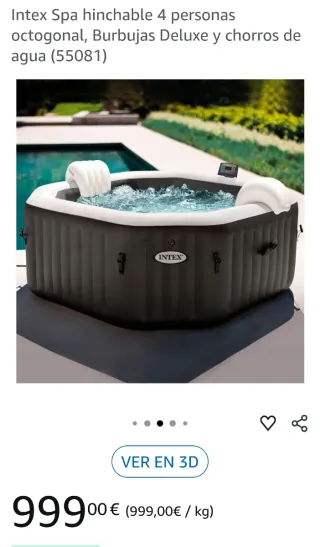 Spa Hinchable Intex Octogonal 4 Personas