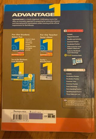 ADVANTAGE FOR BACHILLERATO 1. ST'S BOOK (2017)