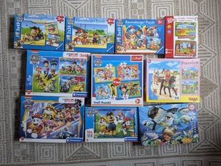 10 Puzzles Patrulla Canina y otros infantiles
