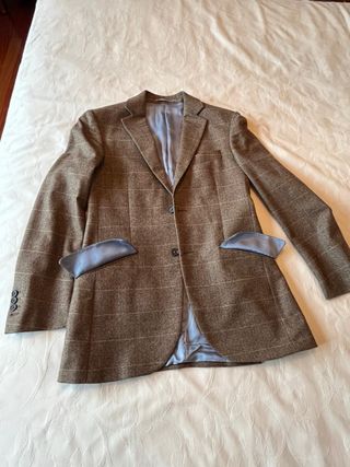 Americana Hackett Marrón Cuadros 38R UK / 48R UE