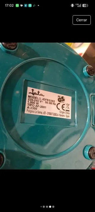 Freidora de aire Jata