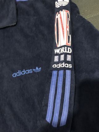 Chaqueta Adidas Vintage Azul y Gris