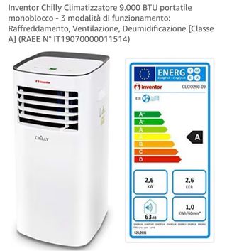 Climatizzatore Portatile Inventor Chilly 9000 BTU