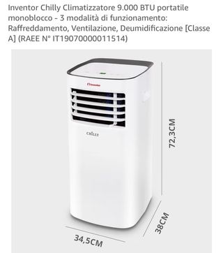 Climatizzatore Portatile Inventor Chilly 9000 BTU