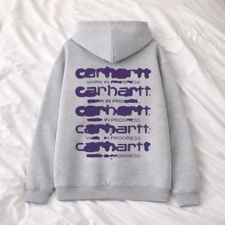 Sudadera Carhart gris con logo, tallaje entre S-M