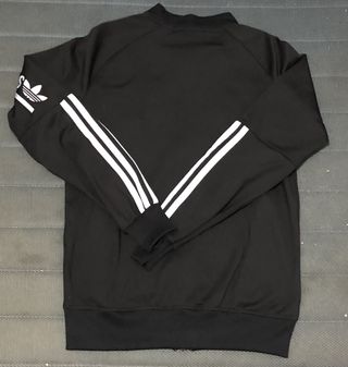 Chaqueta Adidas Negra con Rayas Blancas