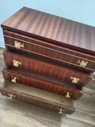 Mesita de noche/Mueble madera y metal