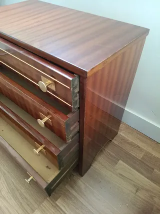 Mesita de noche/Mueble madera y metal