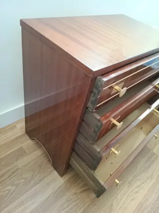 Mesita de noche/Mueble madera y metal