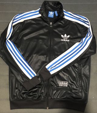 Chaqueta Adidas Vintage Chile 62 Negra y Azul