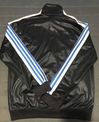Chaqueta Adidas Vintage Chile 62 Negra y Azul