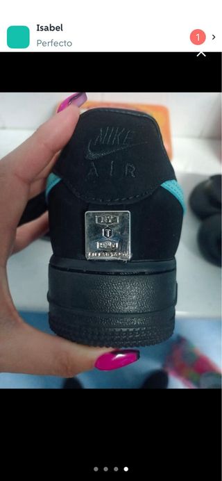 Nike Air Force 1 Negro/Turquesa