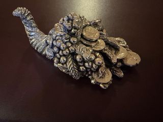 Cornucopia resina argentata 11 cm