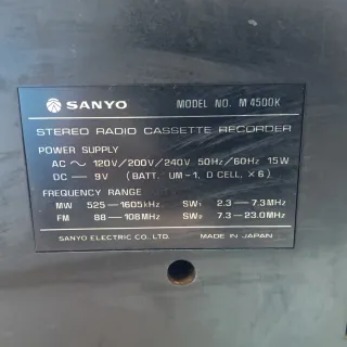 Radio Cassette RETRO SANYO