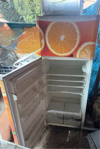 Nevera con diseño de naranjas En buen estado