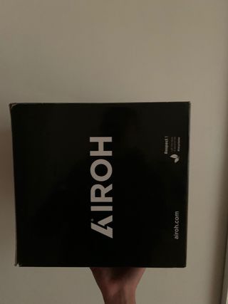 Casco Moto Airoh Azul y Amarillo