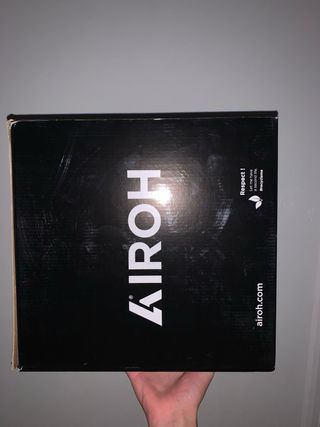 Casco Moto Airoh Azul y Amarillo