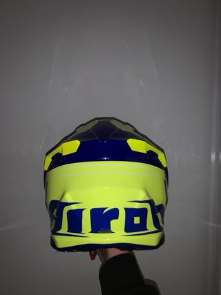 Casco Moto Airoh Azul y Amarillo