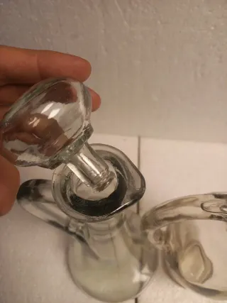 Juego de 2 botellas de vidrio para licor