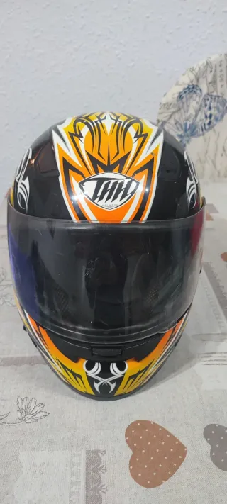 Casco Moto THH Amarillo Tribal