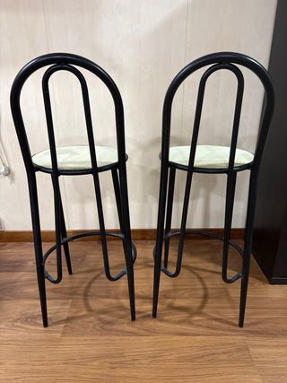 Taburetes Altos Metal Madera