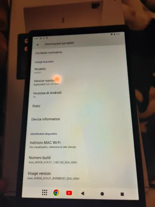 Tablet Acer Iconia Tab A10 Argento