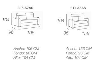 Hermoso sofá 2 y/o 3 plazas Nadal