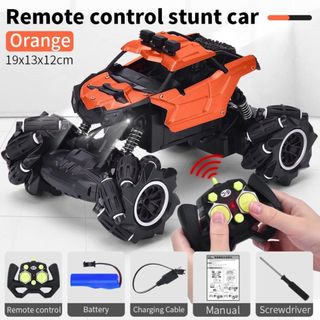 Coche Stunt Control Remoto Naranja