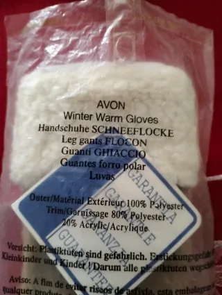 Guantes mujer beige y blanco