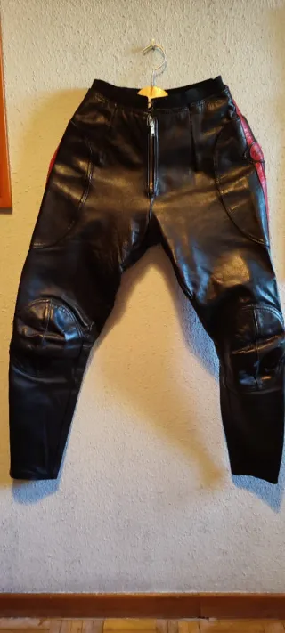 Mono dos piezas chaqueta pantalon cuero moto mujer