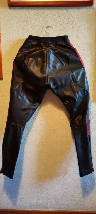 Mono dos piezas chaqueta pantalon cuero moto mujer