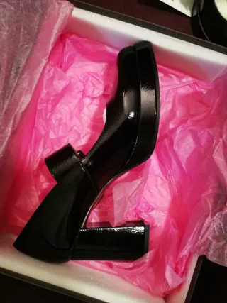 Zapatos Chie Mihara Negros Tacón Plataforma Hebill