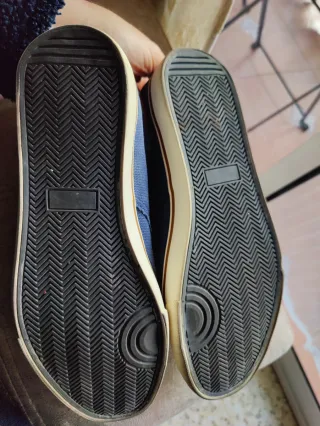 Zapatos de tela azul