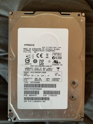 Disco Duro Hitachi 300GB SAS 15000RPM