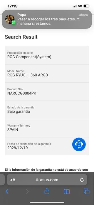 ROG Ryuo III 360 ARGB CPU Refrigerador Líquido