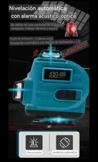 Nivel Láser 4D 16 Líneas Trípode Accesorios